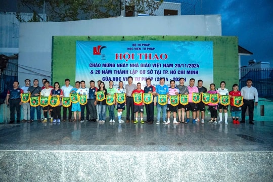 Hơn 350 vận động viên tranh tài tại Hội thao Học viện Tư pháp năm 2024