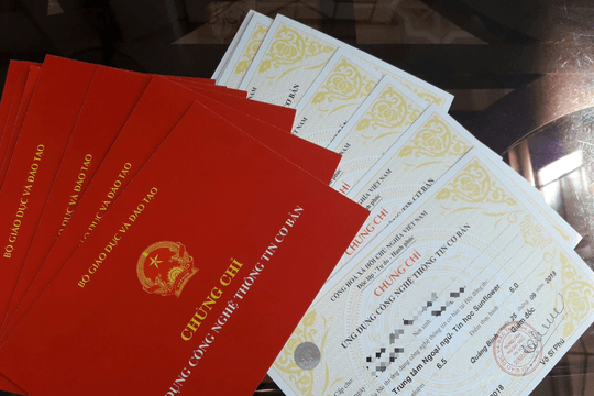 Ứng dụng phần mềm quản lý vào cấp phôi văn bằng, chứng chỉ