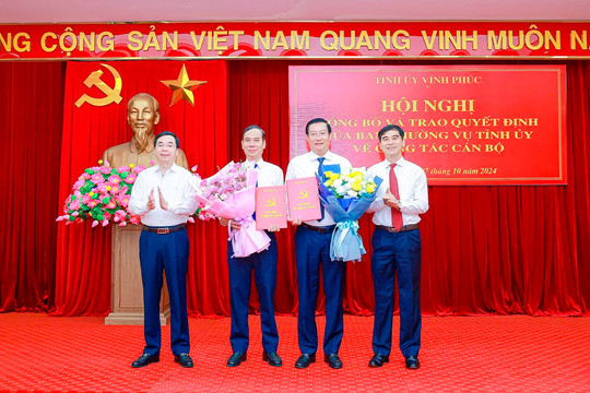 Vĩnh Phúc: Trao quyết định Trưởng ban Dân vận, Tuyên giáo