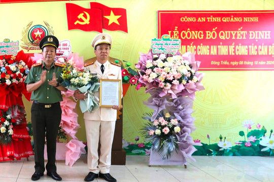 Công an tỉnh Quảng Ninh điều động, bổ nhiệm công tác cán bộ