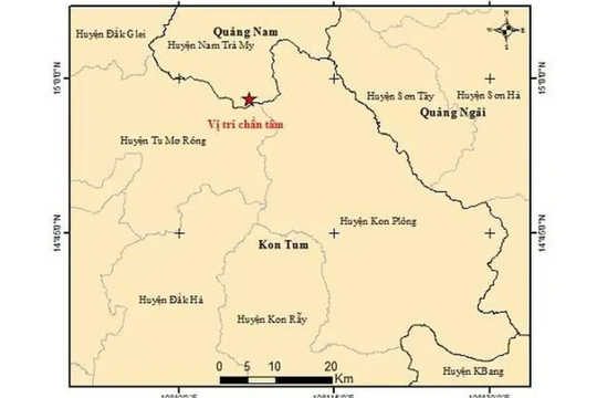 Quảng Nam: 4 trận động đất liên tiếp xảy ra trong ngày 9/10