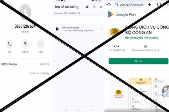 Giả danh công an, lừa cài đặt định danh online hòng chiếm đoạt tài sản