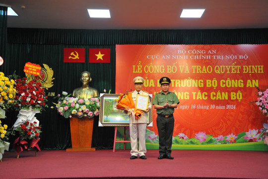Cục An ninh chính trị nội bộ có tân Phó cục trưởng