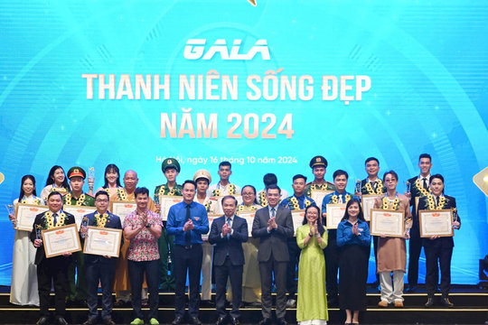 Vinh danh 20 gương thanh niên sống đẹp tiêu biểu năm 2024