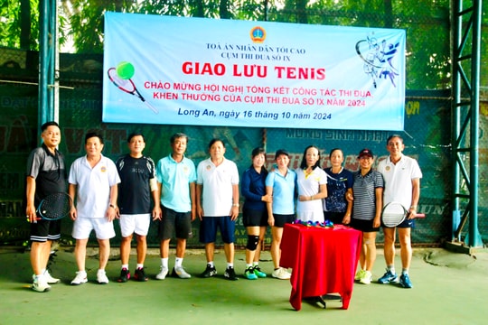 Sôi nổi giải giao lưu Tenis Cụm thi đua số IX TAND năm 2024