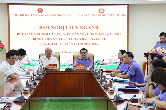 VKSND và TAND TP. Hà Nội tăng cường phối hợp, nâng cao chất lượng giải quyết các vụ án dân sự