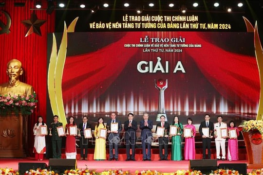 Lễ trao giải Cuộc thi chính luận về bảo vệ nền tảng tư tưởng của Đảng lần thứ Tư năm 2024