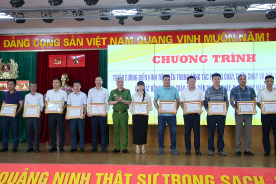 Công an Quảng Ninh tuyên dương 50 điển hình tiên tiến trong công tác phòng cháy, chữa cháy