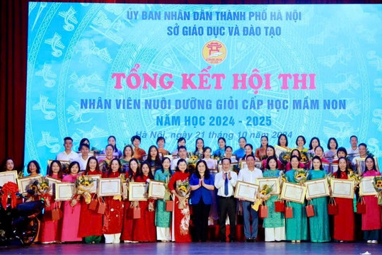 Phòng GD&ĐT quận Ba Đình đạt thành tích xuất sắc Hội thi nhân viên nuôi dưỡng giỏi cấp mầm non