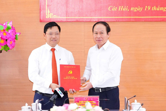 Hải Phòng: Bổ nhiệm Giám đốc Sở TN&MT, Bí thư Huyện ủy Cát Hải