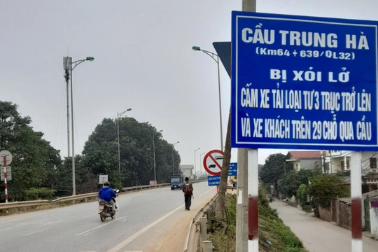 Hà Nội: Phân luồng các phương tiện không được phép lưu thông qua Cầu Trung Hà