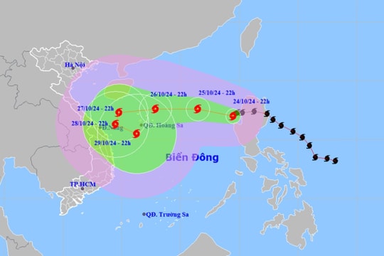 Dự báo thời tiết ngày 25/10/2024: Bão Trà Mi có khả năng đổi hướng