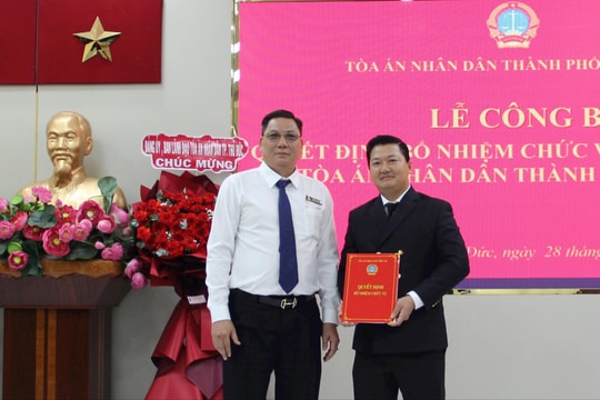 Bổ nhiệm chức vụ Phó Chánh án TAND TP. Thủ Đức