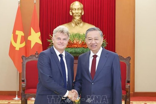 Tổng Bí thư Tô Lâm tiếp Đoàn cấp cao Đảng Cộng sản Pháp