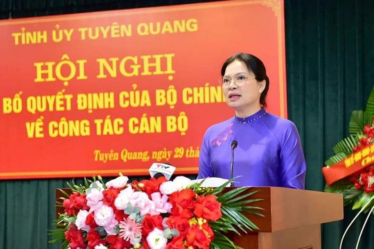 Chủ tịch Hội Liên hiệp Phụ nữ Việt Nam giữ chức vụ Bí thư Tỉnh ủy Tuyên Quang