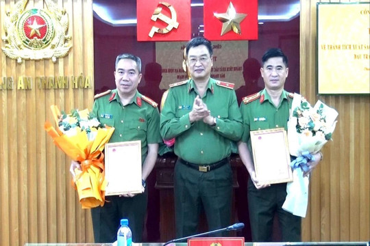Thưởng nóng 4 đơn vị thuộc Công an tỉnh Thanh Hóa