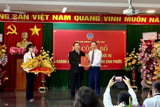 TAND tỉnh Bình Phước có tân Chánh án