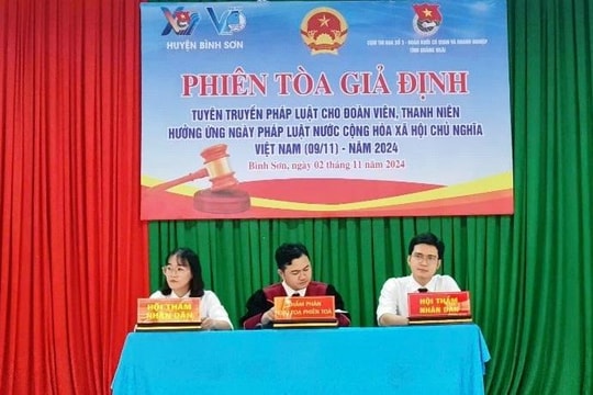 Tuyên truyền pháp luật cho học sinh thông qua phiên tòa giả định