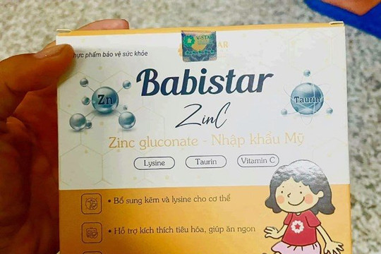 Sản phẩm Babistar ZinC bị tạm dừng lưu thông do vi phạm