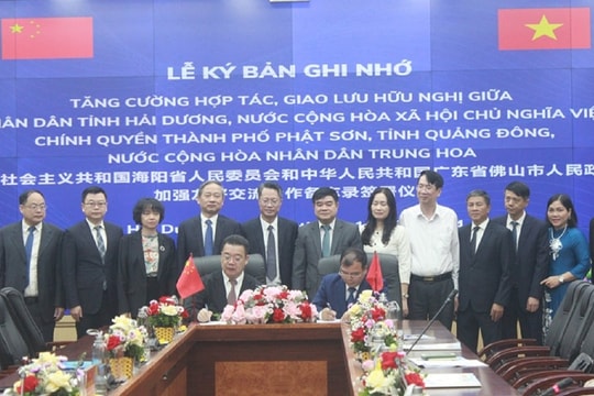 Hải Dương và Phật Sơn (Trung Quốc) tăng cường hợp tác nhiều lĩnh vực