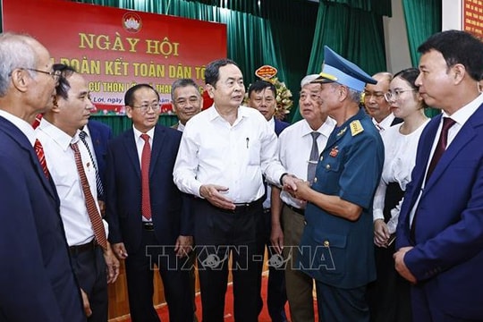 Chủ tịch Quốc hội Trần Thanh Mẫn dự Ngày hội Đại đoàn kết toàn dân tộc tại Hà Nam