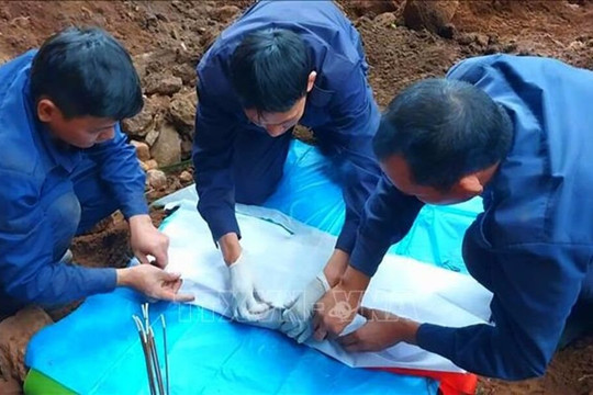 Quy tập 9 hài cốt chiến sĩ Việt Nam hi sinh tại Lào