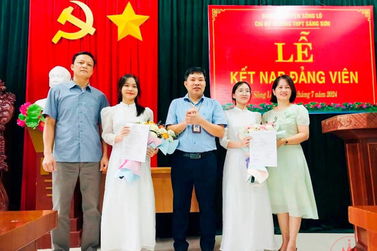 Huyện Sông Lô (Vĩnh Phúc) hoàn thành chỉ tiêu kết nạp đảng viên năm 2024