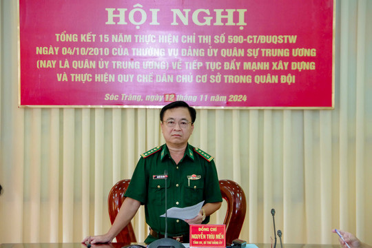 Đảng ủy Bộ đội Biên phòng Sóc Trăng tổng kết 15 năm thực hiện Chỉ thị 590