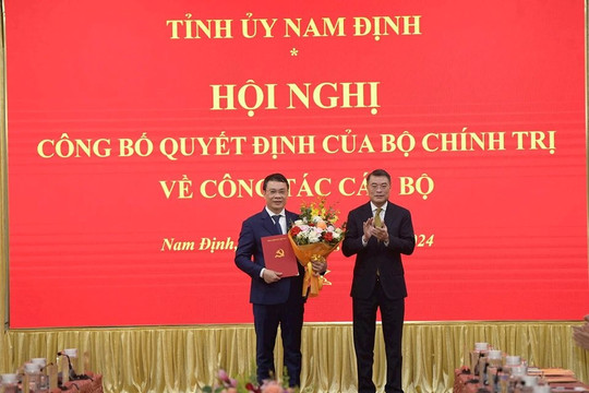 Đồng chí Đặng Khánh Toàn giữ chức Bí thư Tỉnh ủy Nam Định