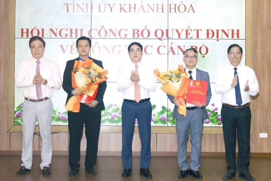 Chỉ định bổ sung 2 Ủy viên Ban Thường vụ Tỉnh ủy Khánh Hòa