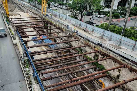 Đoạn ngầm metro Nhổn - ga Hà Nội đã đào được hơn 600m