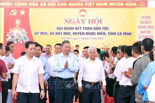 Tổng Bí thư Tô Lâm dự Ngày hội Đại đoàn kết toàn dân tộc tại Cà Mau