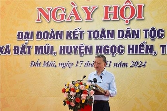 Tổng Bí thư Tô Lâm dự Ngày hội Đại đoàn kết toàn dân tộc tại Đất Mũi (Cà Mau)