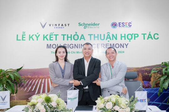 VinFast Energy hợp tác cùng Schneider Electric và ESEC phát triển giải pháp lưu trữ, quản lý năng lượng
