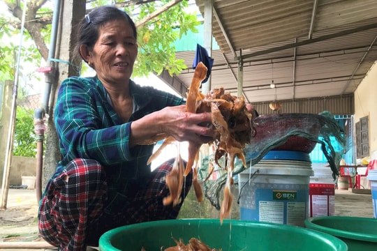 Độc đáo nghề giã cây làm giấy dó thủ công