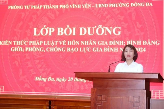 Vĩnh Yên (Vĩnh Phúc): Nâng cao nhận thức pháp luật về hôn nhân, gia đình và bình đẳng giới