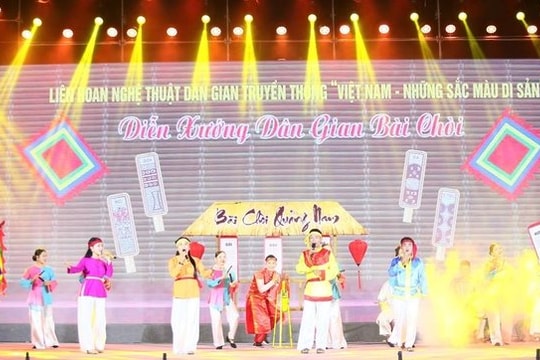 Khai mạc Liên hoan nghệ thuật dân gian 'Việt Nam - những sắc màu Di sản'