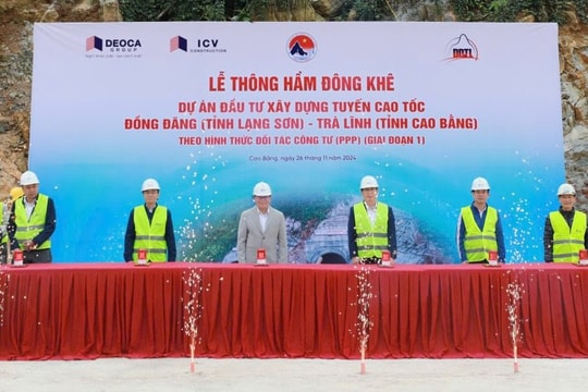 Thông hầm số 2 trên cao tốc Đồng Đăng - Trà Lĩnh