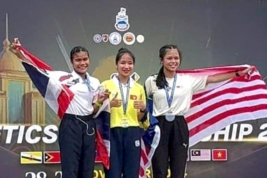 Nữ vận động viên Lạng Sơn giành Huy chương Vàng giải chạy Đông Nam Á