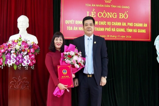 TAND thành phố Hà Giang có tân Chánh án, Phó Chánh án