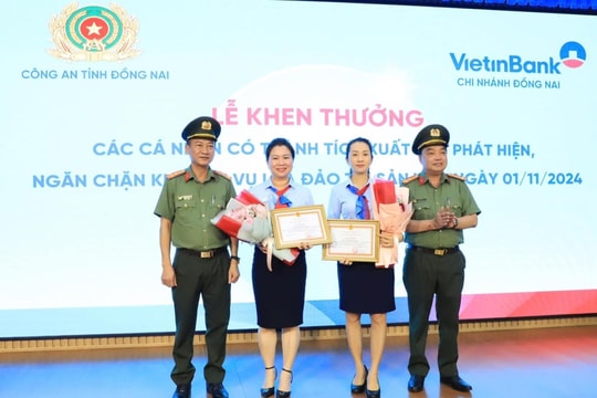 Khen thưởng nhân viên ViettinBank "nhạy bén" ngăn chặn vụ lừa đảo 380 triệu đồng