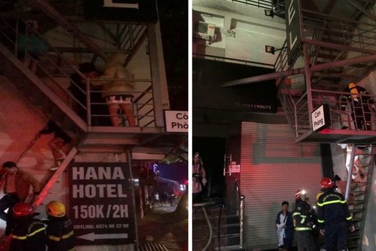 Hà Nội: Cháy khách sạn, hơn 20 người thoát nạn