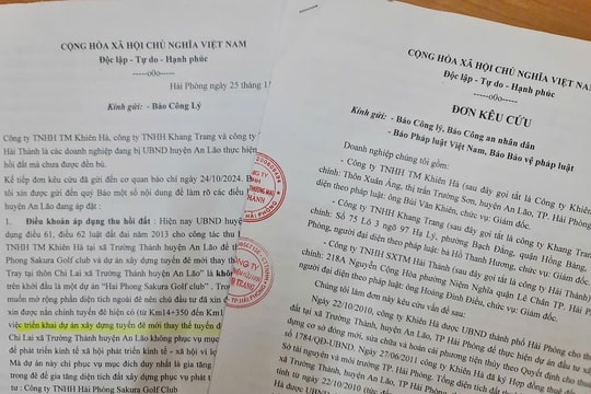 Hải Phòng: Một số doanh nghiệp ở huyện An Lão kêu cứu vì không được bồi thường, hỗ trợ khi thu hồi đất