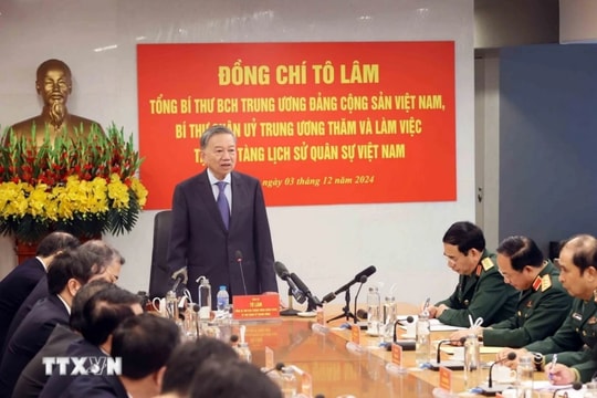 Tổng Bí thư Tô Lâm: Bảo tàng Lịch sử Quân sự Việt Nam phải là "địa chỉ đỏ"
