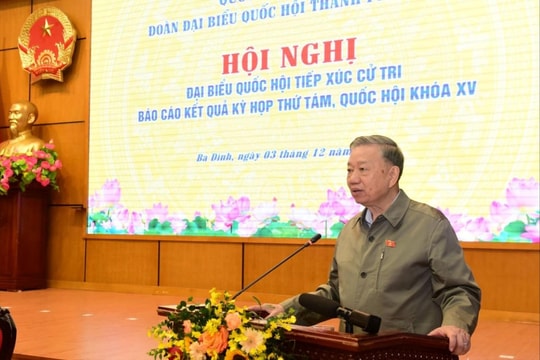 Tổng Bí thư Tô Lâm tiếp xúc cử tri Hà Nội sau kỳ họp thứ 8 của Quốc hội