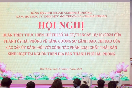 Quán triệt thực hiện Chỉ thị số 34-CT/TU về phân loại rác tại nguồn