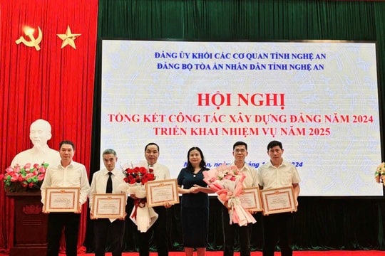 TAND tỉnh Nghệ An tổ chức Hội nghị tổng kết công tác xây dựng đảng năm 2024