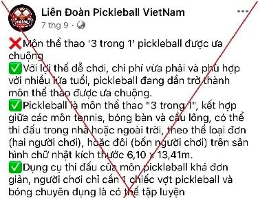 Cảnh báo fanpage giả mạo "Liên đoàn Pickleball Việt Nam" có dấu hiệu lừa đảo