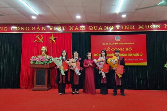 TAND tỉnh Thanh Hóa trao quyết định bổ nhiệm chức danh Thẩm phán