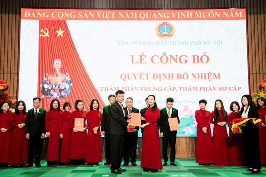 TAND TP. Hà Nội công bố Quyết định bổ nhiệm Thẩm phán